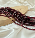 4mm Garnet Red Maroon, Glass Beads – 1000+ Pieces Bulk Pack | Round Loose Beads for Jewelry Making