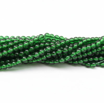 4mm Green Glass Beads – 1000+ Pieces Bulk Pack | Round Loose Beads for Jewelry Making