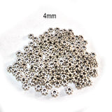 500pcs 4mm Daisy Spacer Beads Antique Silver – Metal Flower Spacer Beads for Jewelry Making