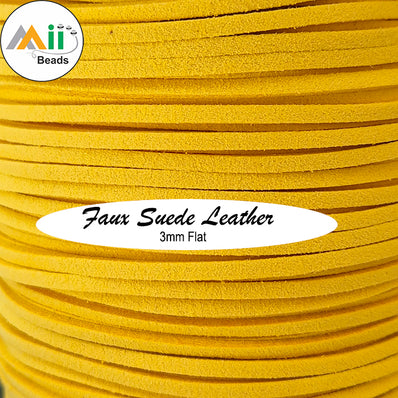 5 Meters 3mm Double Sided Faux Suede Braided Cord Korean Velvet Leather Rope for Handmade Jewelry Making, Bracelet Necklace DIY Craft Supplies