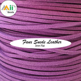 5 Meters 3mm Double Sided Faux Suede Braided Cord Korean Velvet Leather Rope for Handmade Jewelry Making, Bracelet Necklace DIY Craft Supplies