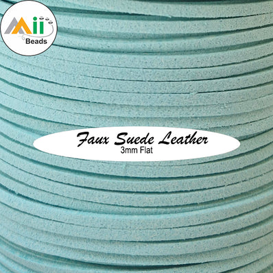 5 Meters 3mm Double Sided Faux Suede Braided Cord Korean Velvet Leather Rope for Handmade Jewelry Making, Bracelet Necklace DIY Craft Supplies