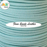 5 Meters 3mm Double Sided Faux Suede Braided Cord Korean Velvet Leather Rope for Handmade Jewelry Making, Bracelet Necklace DIY Craft Supplies