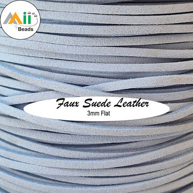 5 Meters 3mm Double Sided Faux Suede Braided Cord Korean Velvet Leather Rope for Handmade Jewelry Making, Bracelet Necklace DIY Craft Supplies