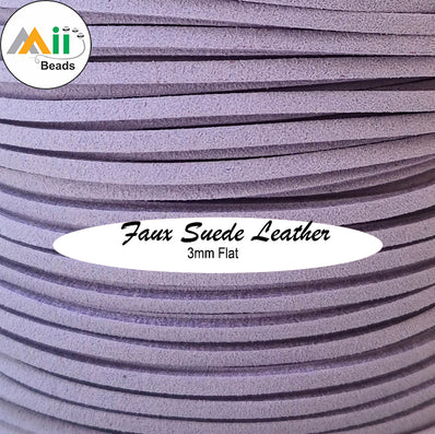 5 Meters 3mm Double Sided Faux Suede Braided Cord Korean Velvet Leather Rope for Handmade Jewelry Making, Bracelet Necklace DIY Craft Supplies