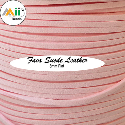 5 Meters 3mm Double Sided Faux Suede Braided Cord Korean Velvet Leather Rope for Handmade Jewelry Making, Bracelet Necklace DIY Craft Supplies