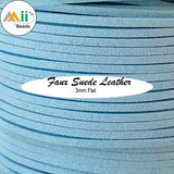 5 Meters 3mm Double Sided Faux Suede Braided Cord Korean Velvet Leather Rope for Handmade Jewelry Making, Bracelet Necklace DIY Craft Supplies