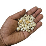 50g Mixed Glass Pearl Beads Assortment 4mm–12mm, White, Cream & Off White, Economy Quality Beads for Jewelry Making & DIY Crafts
