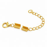 10 Pcs Gold Plated Necklace Extension Chains with Lobster Clasps | Adjustable Chain Extenders for Bracelet & Jewelry Making