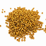25 Gram Metallic Gold 11/0 Glass Seed Beads | Premium Quality Sugar Beads for Jewelry Making, Embroidery & DIY Crafts