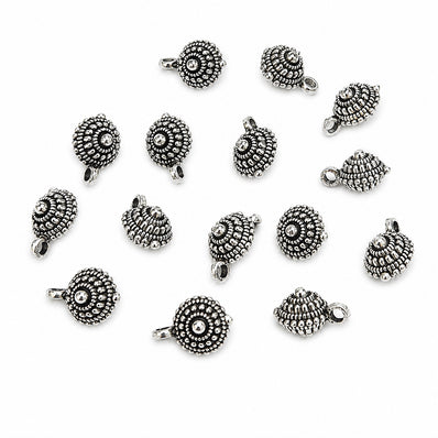 30 Pcs Oxidized Silver Metal Charms 8x11mm | Traditional Spacer Charms for Jewelry Making, Earrings, Necklaces & Bracelets