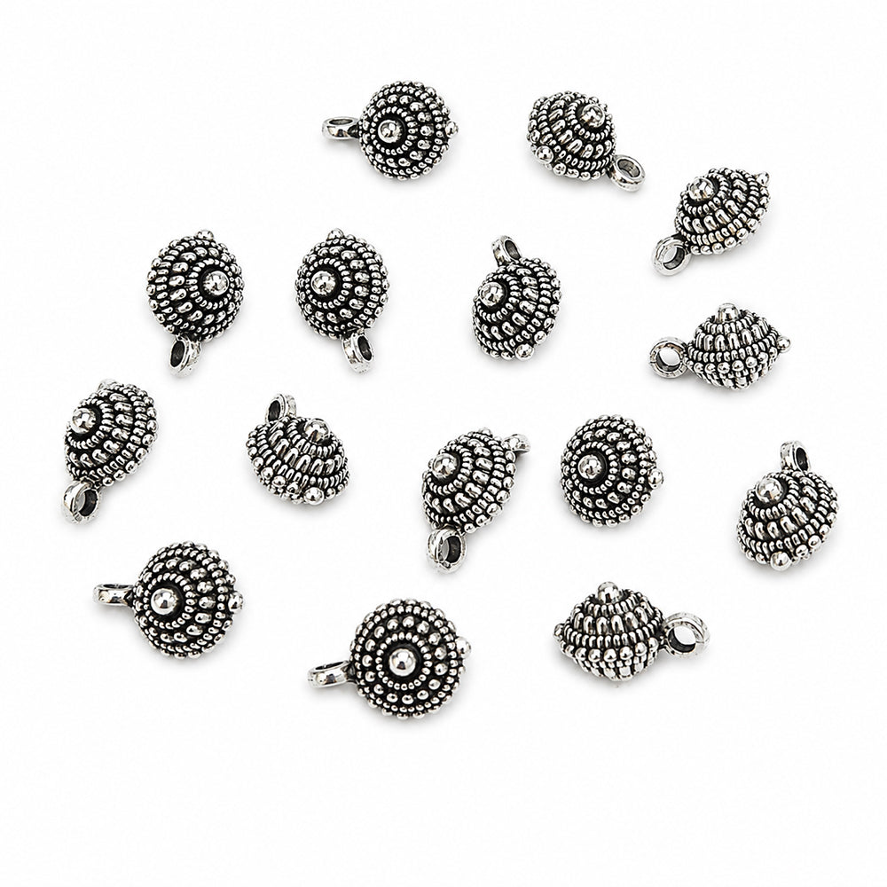 30 Pcs Oxidized Silver Metal Charms 8x11mm | Traditional Spacer Charms for Jewelry Making, Earrings, Necklaces & Bracelets