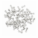100 Pcs Small Metal Drop Charms 3x8mm Silver Tone Pendant Drops for Jewelry Making, Earrings, Bracelets & DIY Crafts