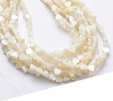 7mm White Heart Mother of Pearl (MOP) Beads Strand | Natural Shell Heart Beads | Approx. 71 Beads Per String