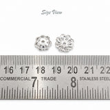 500pcs Flower Bead Caps 7mm & 9mm mix – Silver Plated Lightweight Metal Bead Caps