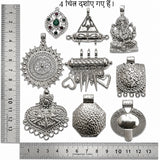 Large Alloy Metal Pendants Mix – Silver Tone Assorted Pendants for Jewelry Making, Sold Per 200 Grams Pack
