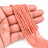 Natural Taiwan Bamboo Coral Beads 2mm Round Pink Coral Beads for Jewelry Making – Approx. 210 Beads per Strand