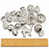 50 Pieces Random Mix Silver Plated Brass Metal Beads | Lightweight Spacer Beads for DIY Jewelry Making | Limited Edition Sale Lot