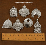 100 Grams Random Mix Big Size Shiny Silver Plated Metal Pendants & Charms | Assorted Jewelry Making Components | Sale Lot