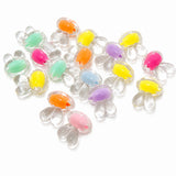 Mixed Color Acrylic Bee Beads 12x15mm – Transparent Cartoon Bee Shape Beads – 50 Gram Pack (Approx. 48 Beads) – Jewelry Making & DIY Crafts