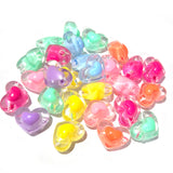 Mixed Color Acrylic Heart Beads 14x17mm – Transparent Heart Beads – 50 Grams Pack for Jewelry Making