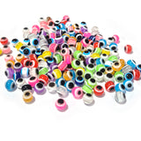 Mixed Color Acrylic Evil Eye Beads 6mm – Round Nazar Protection Beads – 100 Pieces Pack – Jewelry Making & DIY Craft Supplies