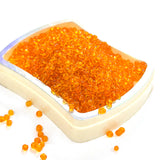 100 Grams Value Pack 10/0 Glass Seed Beads – Transparent Orange | Round Glass Beads | Unbeatable Price