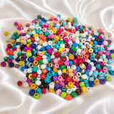 100 Grams 8/0 Opaque Mixed Color Glass Seed Beads | Round Rocaille Beads for DIY Jewelry Making & Crafts