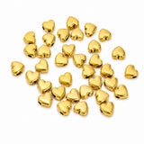 50 Pcs 5mm Gold Heart Beads | Gold Plated Alloy Spacer Beads for Jewelry Making  Product Description (HTML)