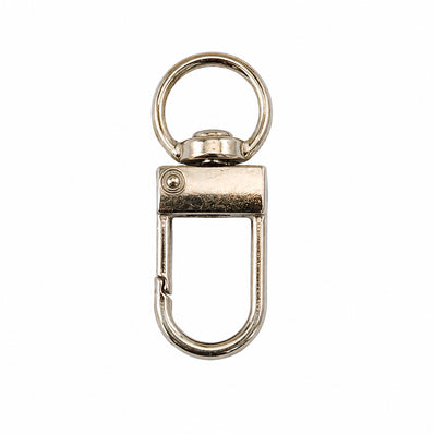 10 Pcs Swivel Snap Hook Keychain Findings with Split Ring | Silver Keychain Hardware Approx. 30mm