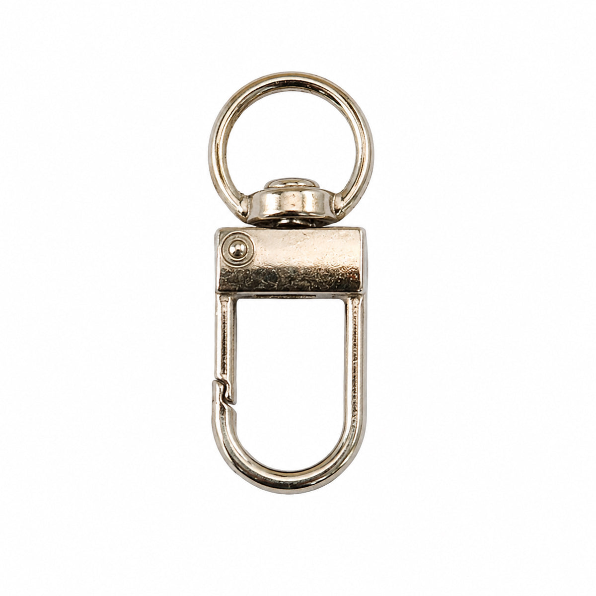 10 Pcs Swivel Snap Hook Keychain Findings with Split Ring | Silver Keychain Hardware Approx. 30mm