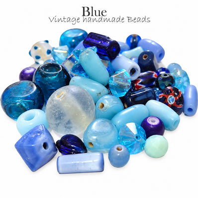 200 Grams Vintage Handmade Glass Beads Mix – Assorted Shapes & Uneven Sizes