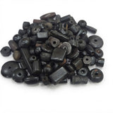 300pcs Pack Natural Black Dyed Bone Bead Mix – Antique Tribal Beads for Jewelry Making