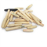 30pcs Pack Natural Bone Hairpipe Beads – Mixed Size Tribal Beads for Boho Jewelry Making