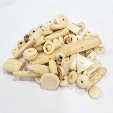 200 Pcs Pack, Bone Beads Mix Plain for jewelry making, 4 shown for variation