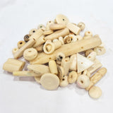 200 Pcs Pack, Bone Beads Mix Plain for jewelry making, 4 shown for variation