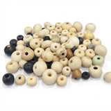 200 Pcs Bone Round Mix beads for jewelry making, 4 shown for variation