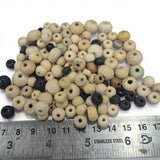 200 Pcs Bone Round Mix beads for jewelry making, 4 shown for variation