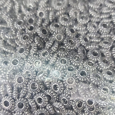 40 Pcs Pkg. Metal German Silver alloy beads in size about 8mm