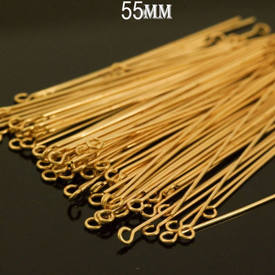 50 GRAMS PACK GOLD PLATED EYE PINS SIZE APPROX 55mm LONG