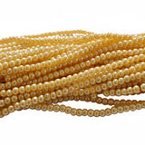 As much a Rs.9.00 Per Line Sale ! Factory overstock Glass Pearl beads Size 3mm, Minimum 10 Strings Line