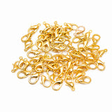 10mm Gold Plated Lobster Clasps for Jewelry Making – Small Size Necklace & Bracelet Clasps – Pack of 20 Pieces