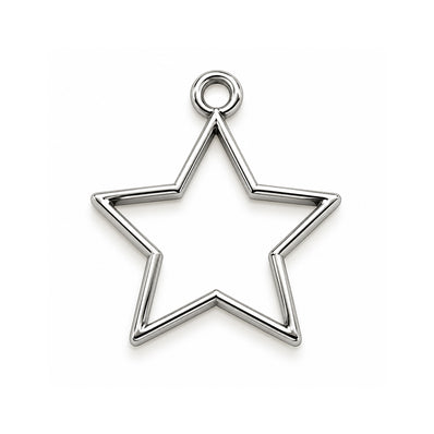 5pcs Stainless Steel Plated Star Shape Open Bezel Charm Pendant for Resin Jewelry Making 30x30mm