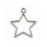 5pcs Stainless Steel Plated Star Shape Open Bezel Charm Pendant for Resin Jewelry Making 30x30mm