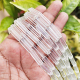 Per Line Crystal Clear Glass Cube Rectangle Beads Sold Per line about 19~21 beads in size about 20x6mm