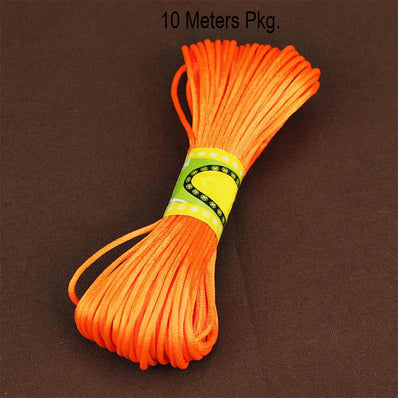 10 Meter Pack' Size About 2.5~3mm , This Silk cords known as Rat Tail Beading Cords Orange Color