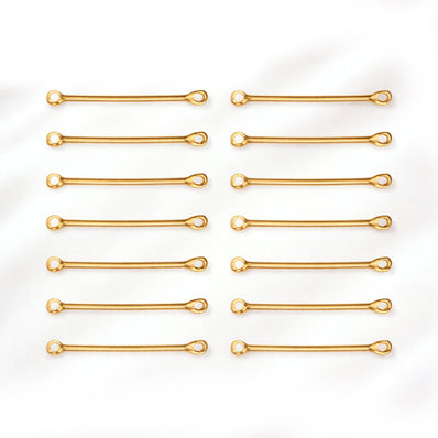 50pcs Pkg. Eye Pin Connector 30mm – Gold Tone Jewelry Making Finding