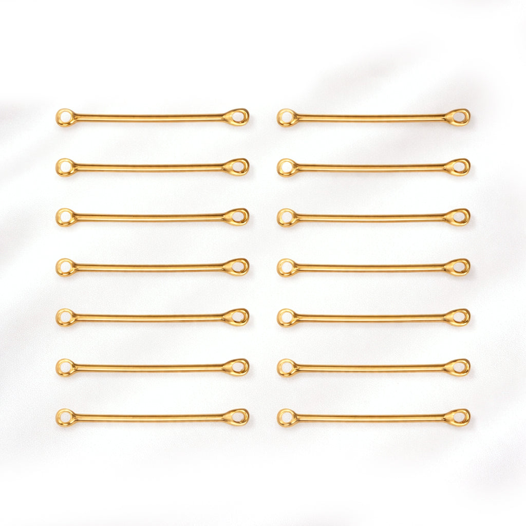50pcs Pkg. Eye Pin Connector 30mm – Gold Tone Jewelry Making Finding