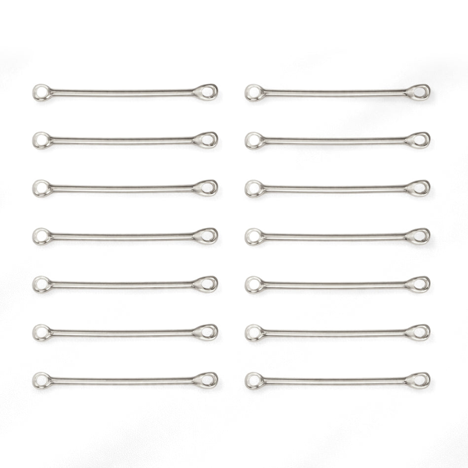 50pcs Pkg. Eye Pin Connector 30mm – Silver Tone Jewelry Making Finding