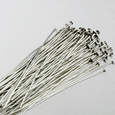 50mm Jewelry making Findings head pins Flat stainess steel materials Sold Per Package of 50 Grams Approx 000~000 Pcs in a pack
